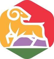 Goat icon created for a company logo related to goats vector