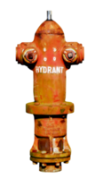 hidrante rojo oxidado png