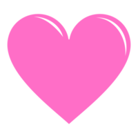 Heart-Shaped. Love Icon Symbol for Pictogram, App, Website, Logo or Graphic Design Element. Format PNG