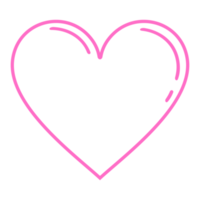 a forma di cuore. amore icona simbolo per pittogramma, app, sito web, logo o grafico design elemento. formato png