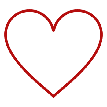 Heart-Shaped. Love Icon Symbol for Pictogram, App, Website, Logo or Graphic Design Element. Format PNG