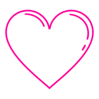 Heart-Shaped. Love Icon Symbol for Pictogram, App, Website, Logo or Graphic Design Element. Format PNG