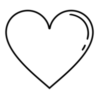 Heart-Shaped. Love Icon Symbol for Pictogram, App, Website, Logo or Graphic Design Element. Format PNG