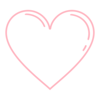 en forma de corazón símbolo de icono de amor para pictograma, aplicación, sitio web, logotipo o elemento de diseño gráfico. formato png