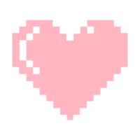 en forme de coeur. symbole d'icône d'amour pour le pictogramme, l'application, le site Web, le logo ou l'élément de conception graphique. illustration de style pixel-art. formatpng png