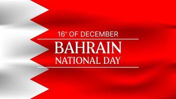 Bahrain national day background with a wavy flag vector