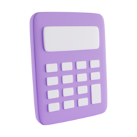 calculator 3d icon, 3d render concept png