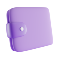 wallet 3d icon, 3d render concept png