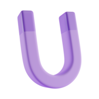 Magnet 3D-Symbol, 3D-Renderkonzept png