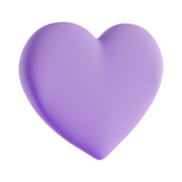 icône 3d coeur, concept de rendu 3d png