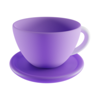 ícone 3d de café, conceito de renderização 3d png