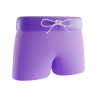 pantalones cortos icono 3d, concepto de renderizado 3d png