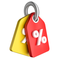 Discount Label Tag 3D png