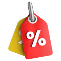 Discount Label Tag 3D png