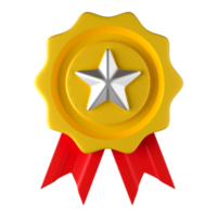 medalj stjärna utmärkelser 3d png