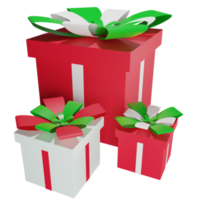 caja de regalo ilustración diseño 3d png