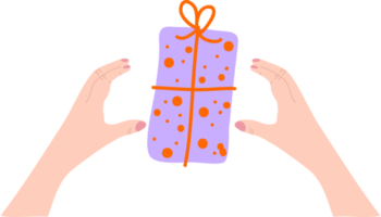 Weihnachtsschmuck. Geschenkpapier. weihnachtsdruckzubehör. fröhliche weihnachtsfeierleute, die weihnachtsflachillustration feiern png