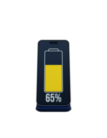 Wireless Smartphone Battery Charging Percentage Indicator Symbol 3D Illustration png