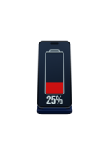 trådlös smartphone batteri laddning procentsats indikator symbol 3d illustration png