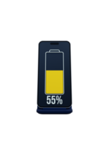 trådlös smartphone batteri laddning procentsats indikator symbol 3d illustration png