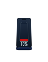 draadloze smartphone accu opladen percentage indicator symbool 3d illustratie png