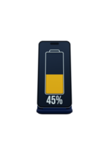 senza fili smartphone batteria ricarica percentuale indicatore simbolo 3d illustrazione png