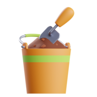 Fertilizer Bucket 3d Illustration png