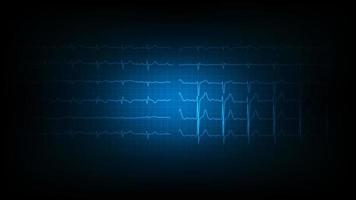 Illustration of heart waves or electrocardiography on display monitoring. vector