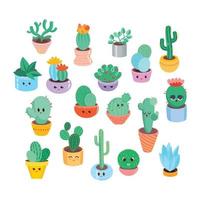 vector de cactus lindo