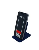 Symbol für die prozentuale Anzeige des kabellosen Smartphone-Akkuladestands 3D-Darstellung png