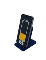 trådlös smartphone batteri laddning procentsats indikator symbol 3d illustration png