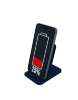 senza fili smartphone batteria ricarica percentuale indicatore simbolo 3d illustrazione png