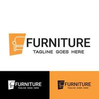 plantilla de logotipo vectorial para negocio de muebles, sofá, etc. vector
