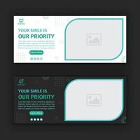 Business website simple banner template design geometric style pro vector. Vector design of two abstract banner background patterns, with different colors. Easy to use and edit. Vector Illustration