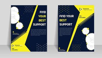 Creative business abstract flyer brochure design trend for professional corporate style. Can be adapt to social media posts, annual report, magazine, poster, presentation, portfolio, Banner, Website. vector