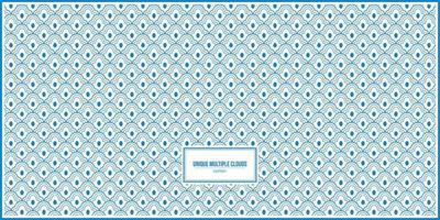 unique multiple blue clouds patern vector