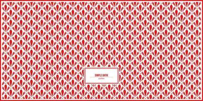 simple batik pattern with dominant red color vector