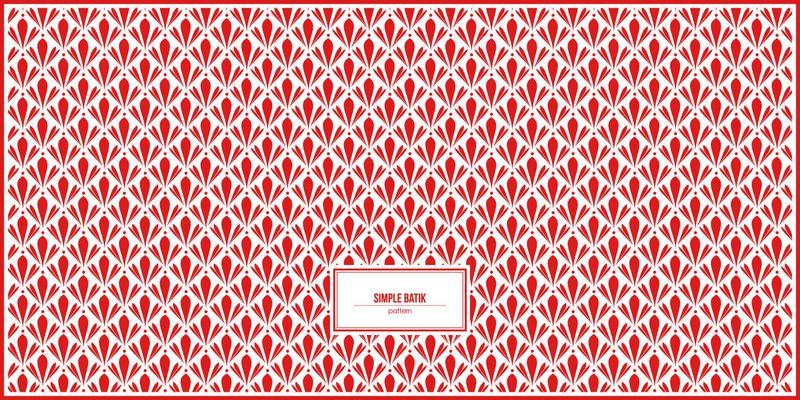 simple batik pattern with dominant red color