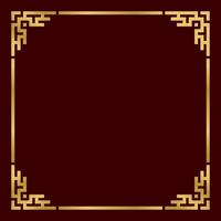 Chinese style border vector with gold color