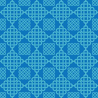 Celtic Knots Pattern with Blue Theme