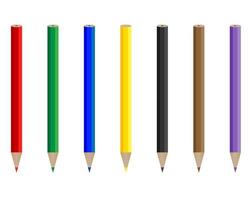 White paper and many color pencils 433741 Vector Art at Vecteezy