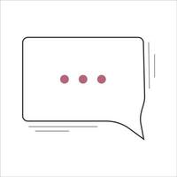 Square speech bubble. Isolated vector illustration on white background