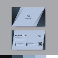 Grey business identity card template concept vector