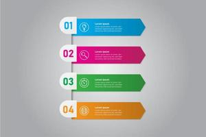 Colorful abstract business infographic template vector