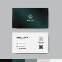 Green and white business identity card template concept vector