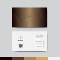 Brown business identity card template concept vector