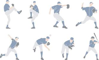 Baseball Player Set. vector