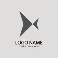 plantilla de diseño de icono de logotipo de empresa abstracta con flecha vector