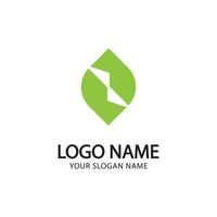 Abstract logo vector design. Icon eco character of leaf concept template