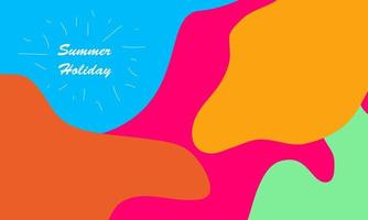 Vector Colorful liquid and fluid background for summer collection. Summer background in color style